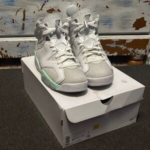 Jordan Gray and White High-Top Sneakers